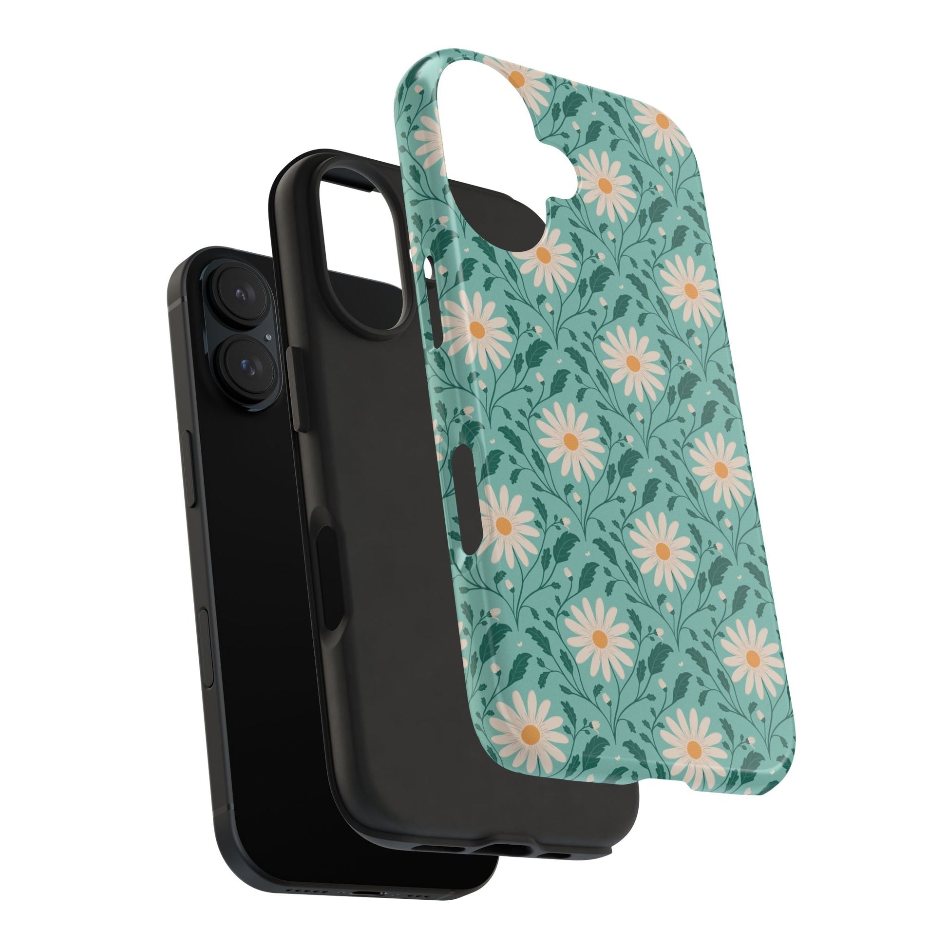 Daisy Daydream Tough Phone Case with hand - drawn artwork - Flourish Moon Studio