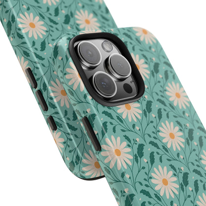 Daisy Daydream Tough Phone Case with hand - drawn artwork - Flourish Moon Studio