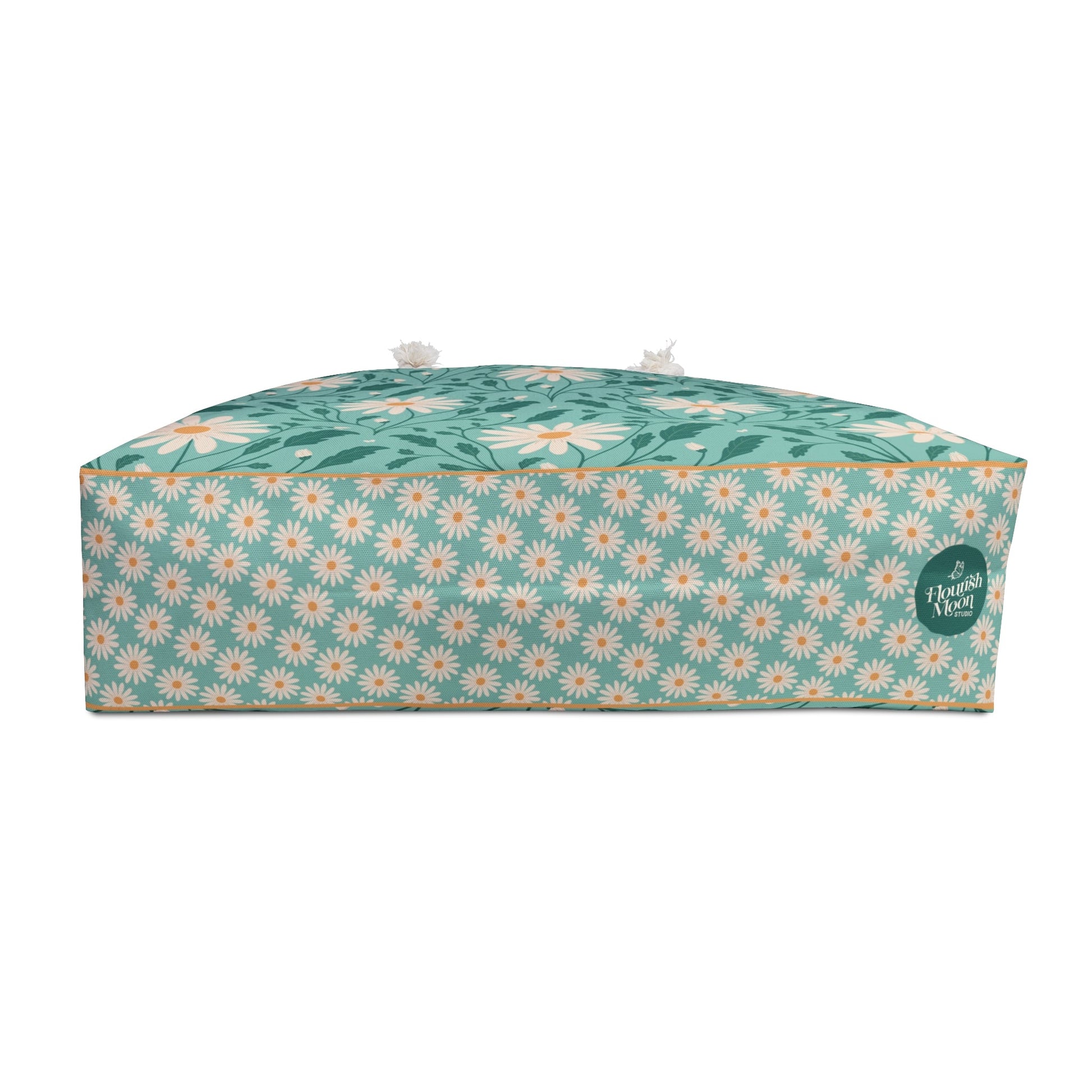 Daisy Daydream Weekender Bag with hand - drawn artwork - Flourish Moon Studio