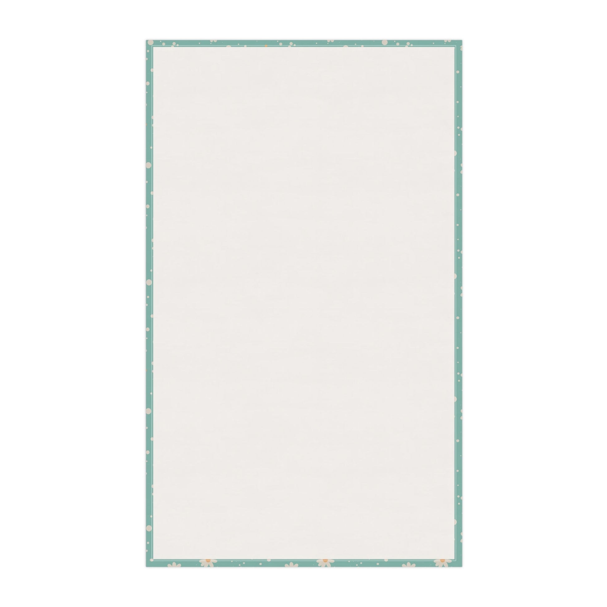 Daisy Dot Blue Tea Towel with hand - drawn artwork - Flourish Moon Studio