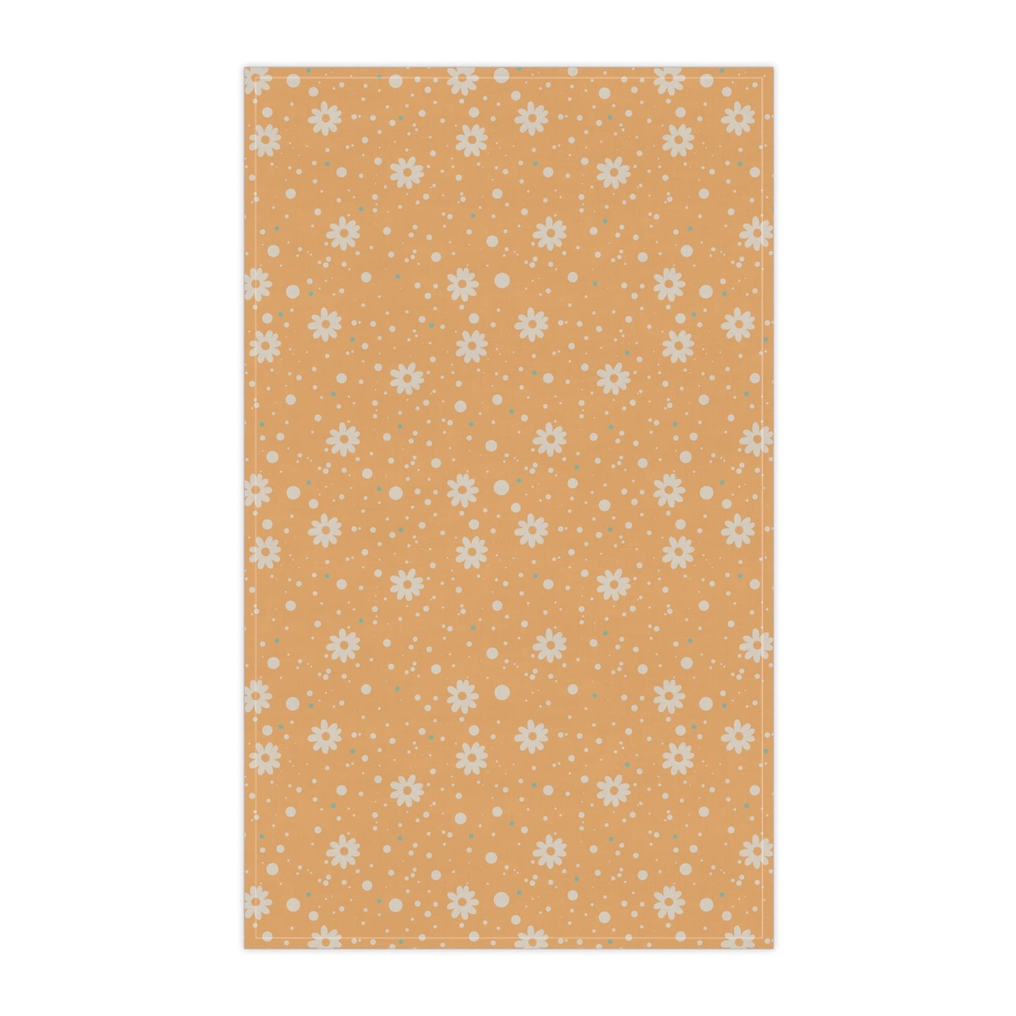 Daisy Dot Sun Tea Towel with hand - drawn artwork - Flourish Moon Studio