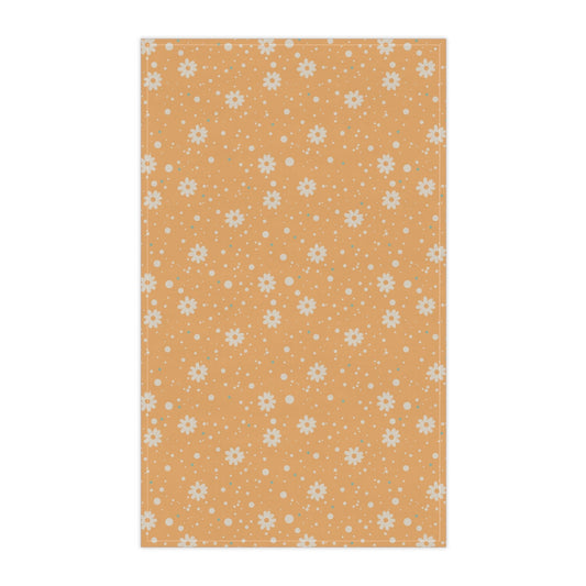 Daisy Dot Sun Tea Towel with hand - drawn artwork - Flourish Moon Studio