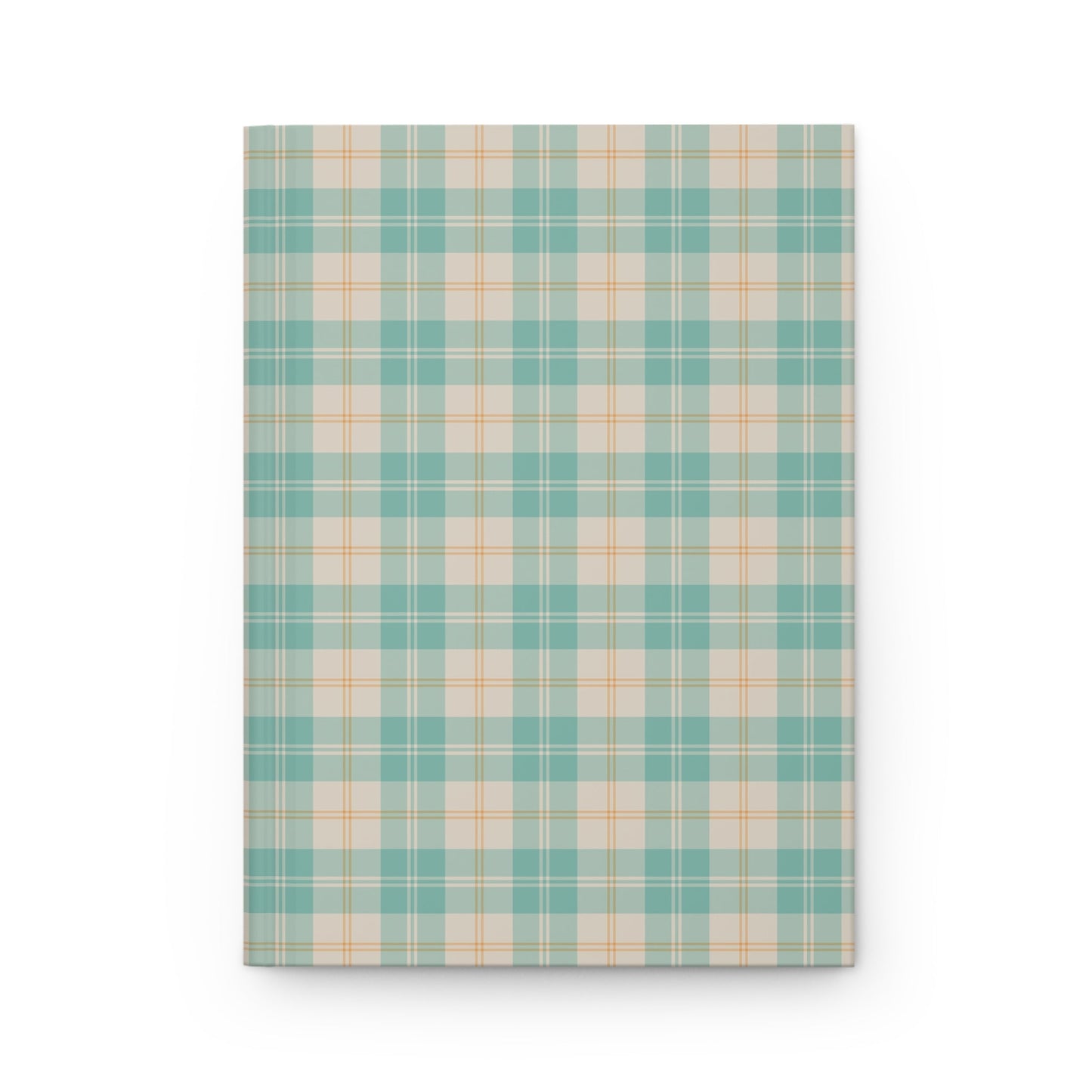 Daisy Tartan Matching Hardcover Journal with hand - drawn artwork - Flourish Moon Studio