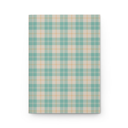 Daisy Tartan Matching Hardcover Journal with hand - drawn artwork - Flourish Moon Studio