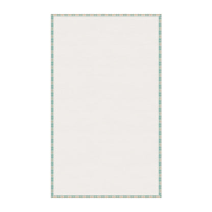 Daisy Tartan Matching Tea Towel with hand - drawn artwork - Flourish Moon Studio