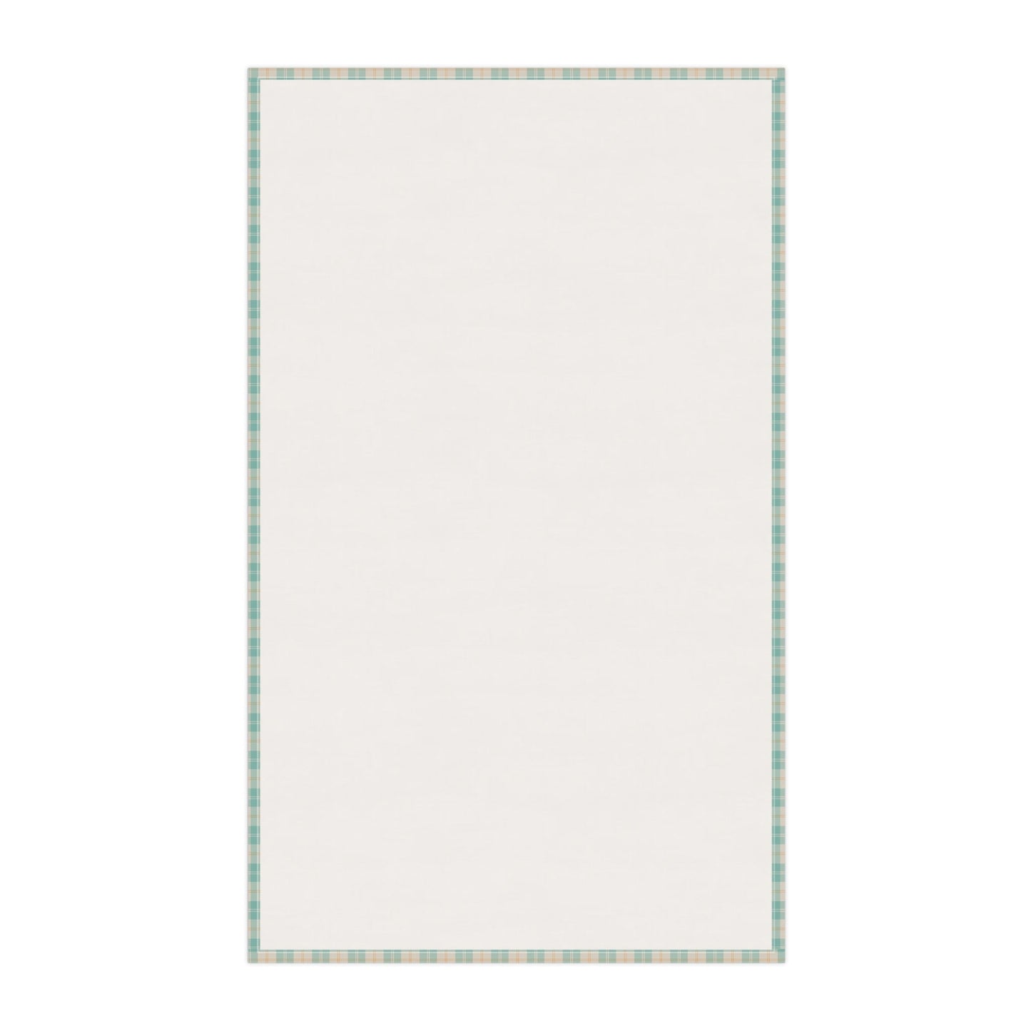 Daisy Tartan Matching Tea Towel with hand - drawn artwork - Flourish Moon Studio