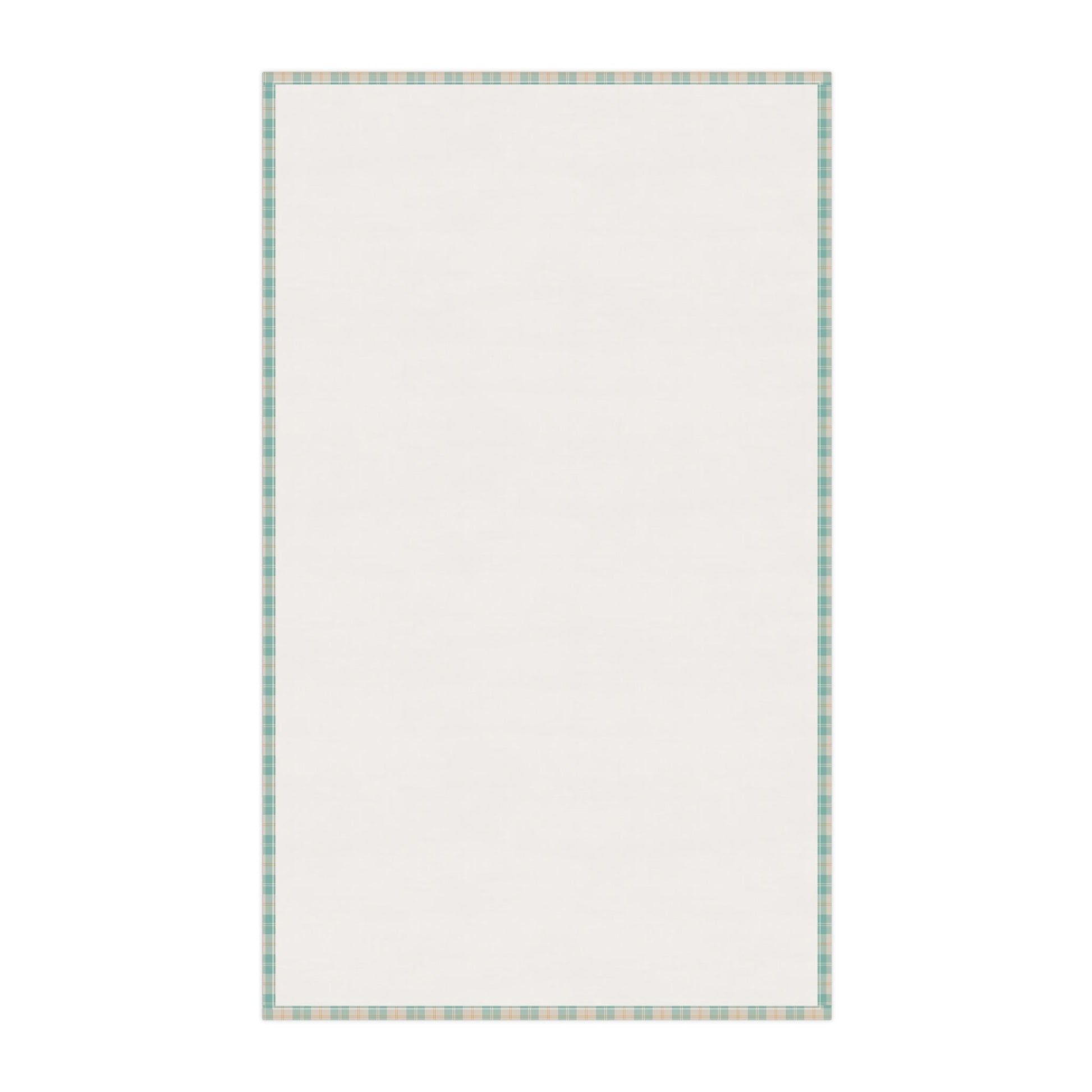 Daisy Tartan Matching Tea Towel with hand - drawn artwork - Flourish Moon Studio