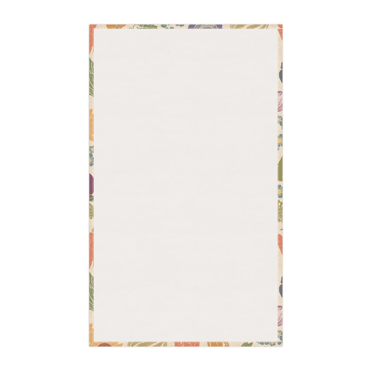 Farmers Market Bloom & Harvest Tea Towel with hand drawn artwork - Flourish Moon Studio