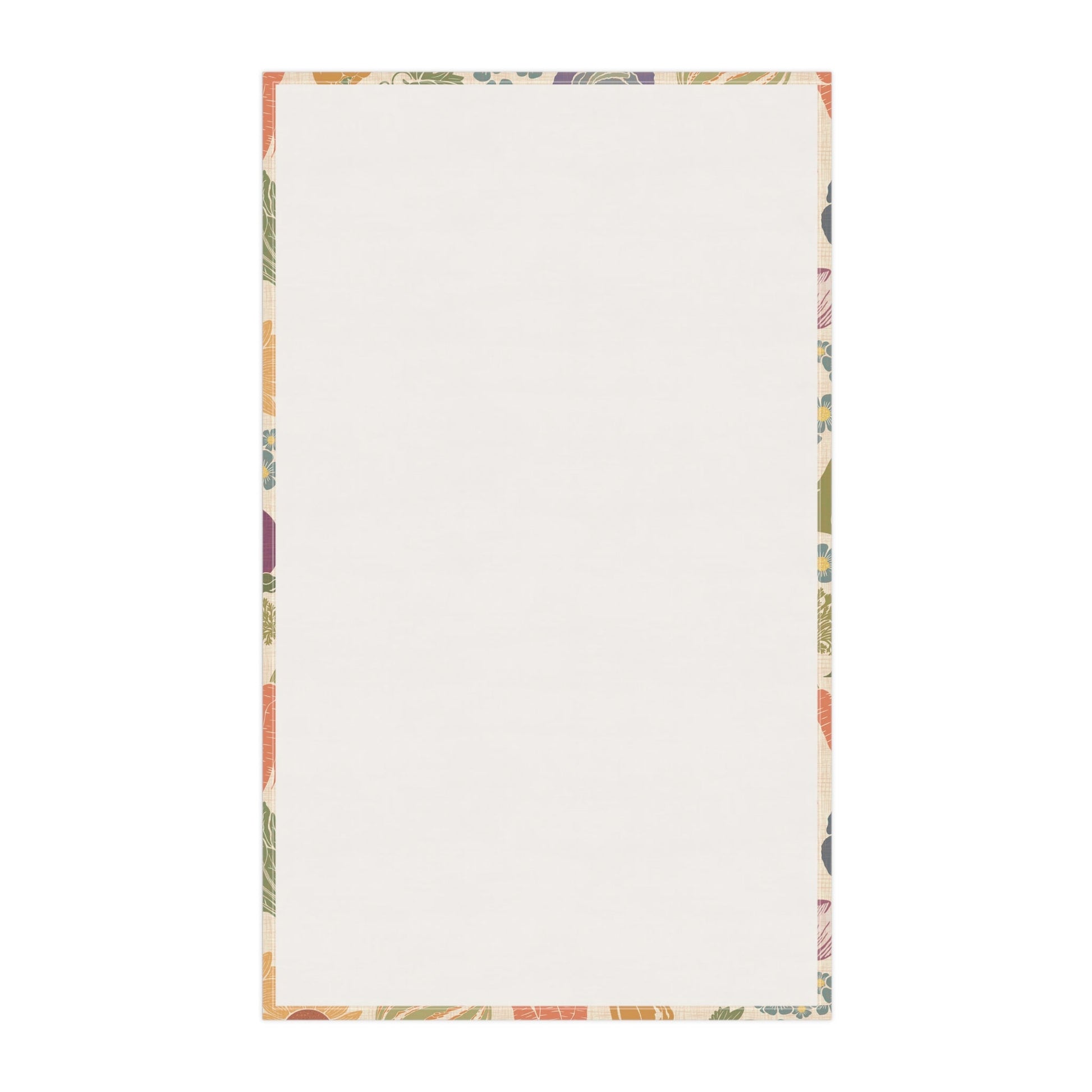 Farmers Market Bloom & Harvest Tea Towel with hand drawn artwork - Flourish Moon Studio