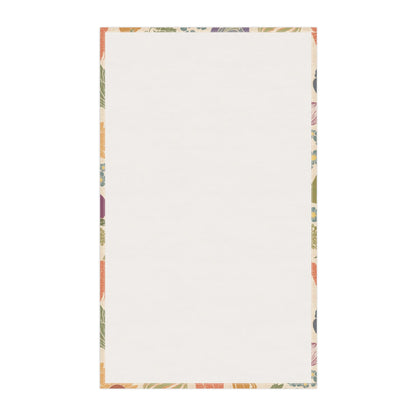 Farmers Market Bloom & Harvest Tea Towel with hand drawn artwork - Flourish Moon Studio