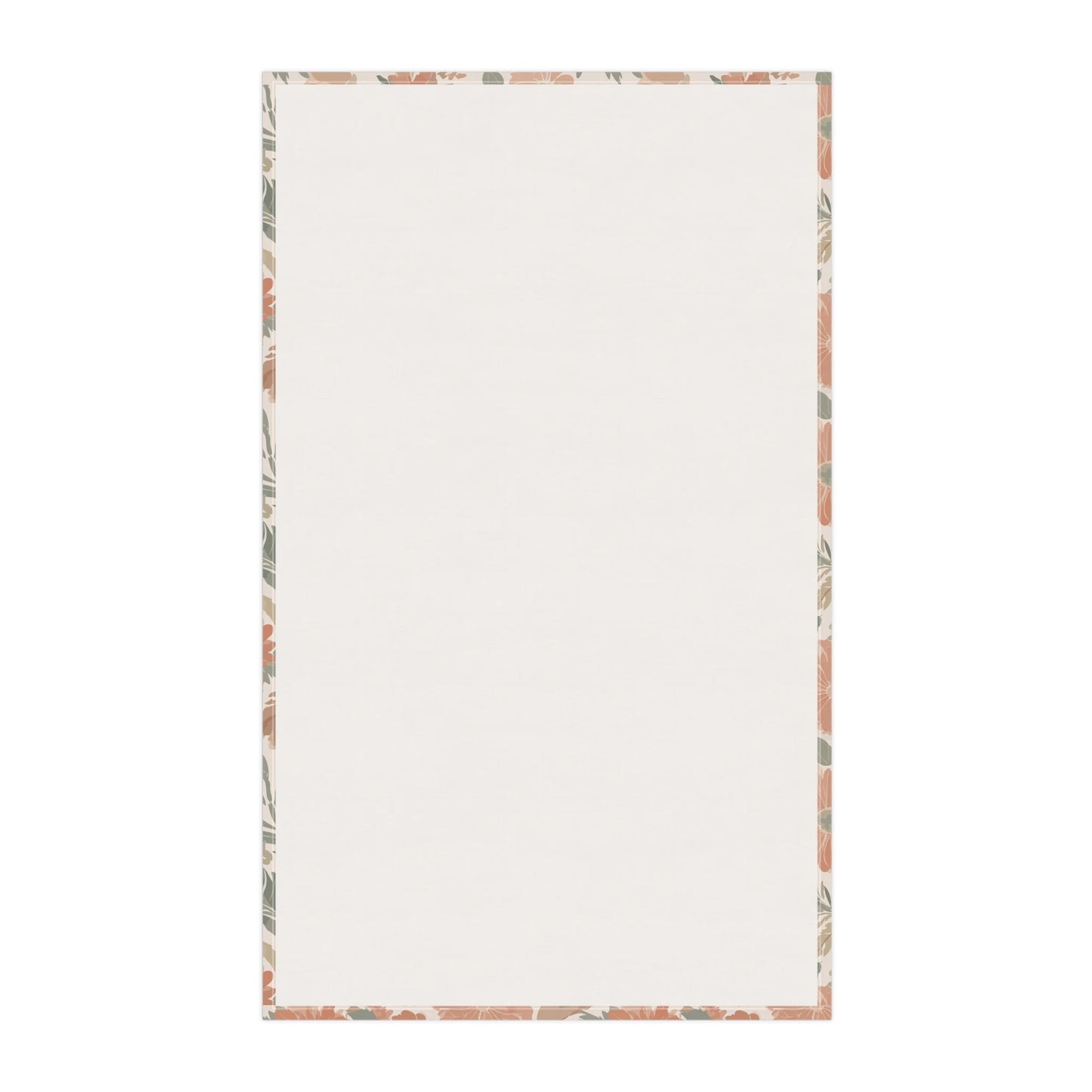 Floral Serenade Tea Towel with hand - drawn artwork - Flourish Moon Studio