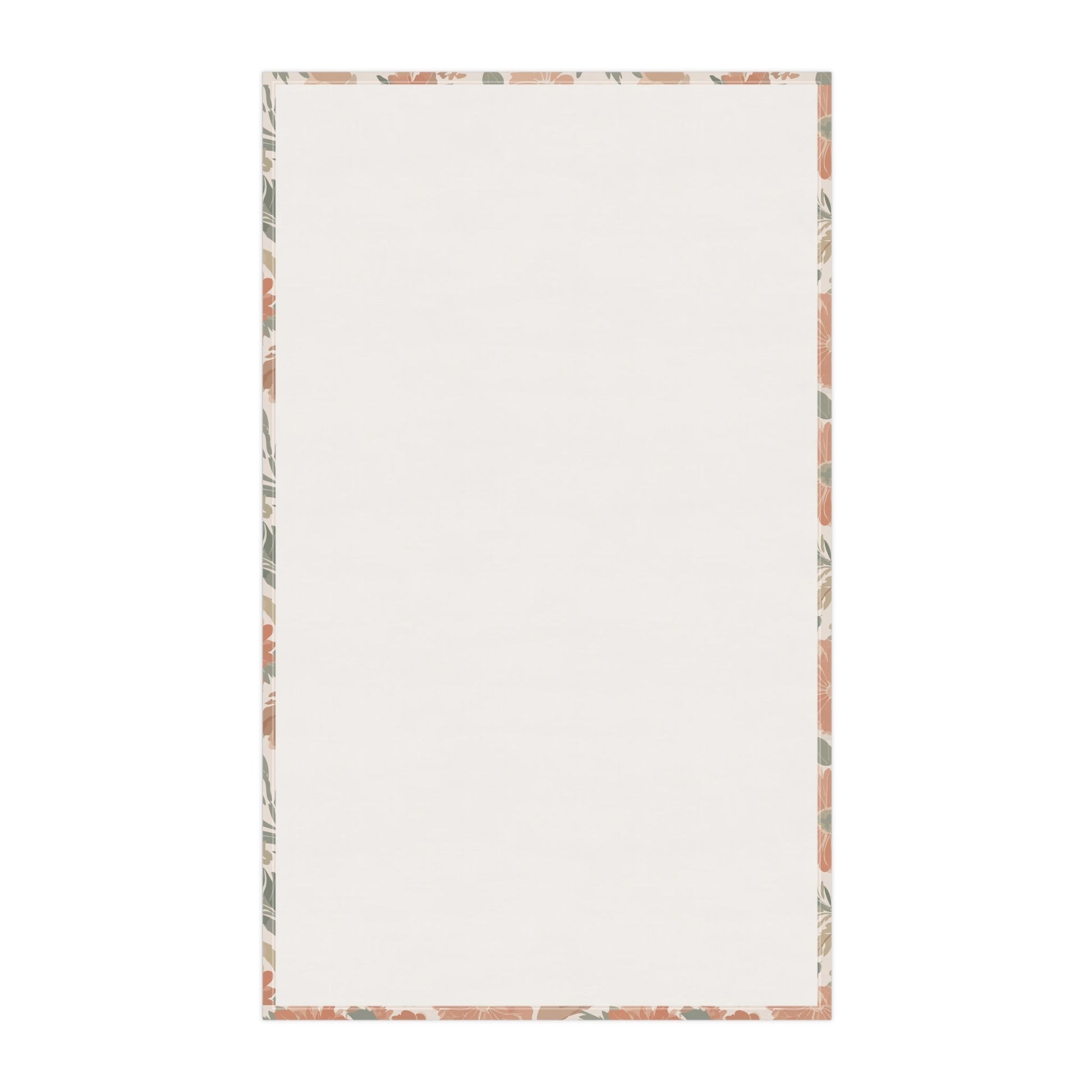 Floral Serenade Tea Towel with hand - drawn artwork - Flourish Moon Studio