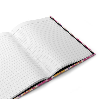 Garden Gala Day Hardcover Journal with hand - drawn artwork - Flourish Moon Studio
