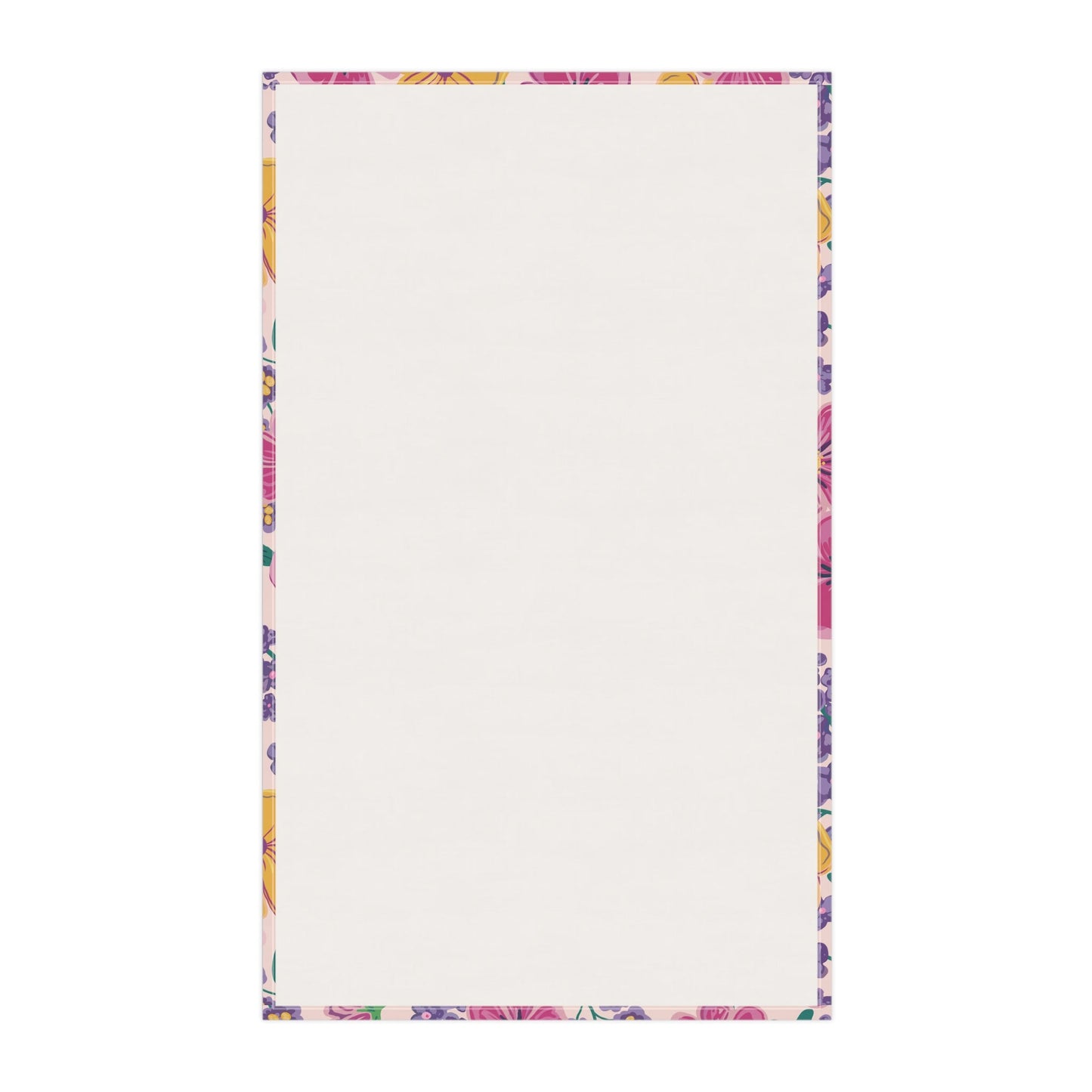 Garden Gala Day Tea Towel with hand - drawn artwork - Flourish Moon Studio