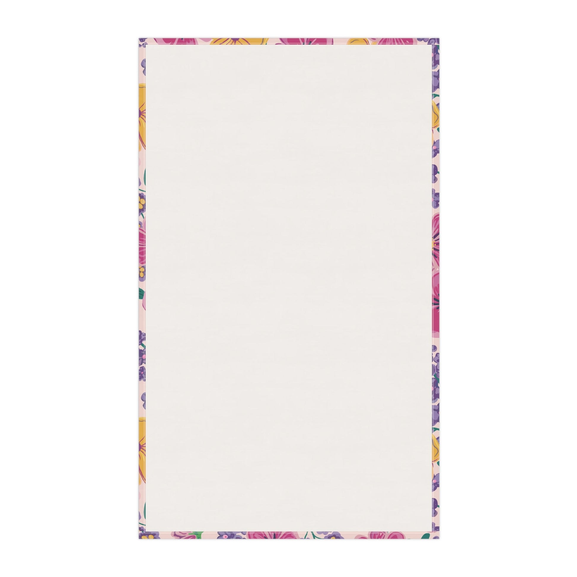 Garden Gala Day Tea Towel with hand - drawn artwork - Flourish Moon Studio
