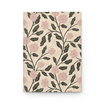 Garden Lane Hardcover Journal with hand - drawn artwork - Flourish Moon Studio