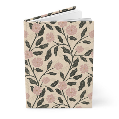 Garden Lane Hardcover Journal with hand - drawn artwork - Flourish Moon Studio