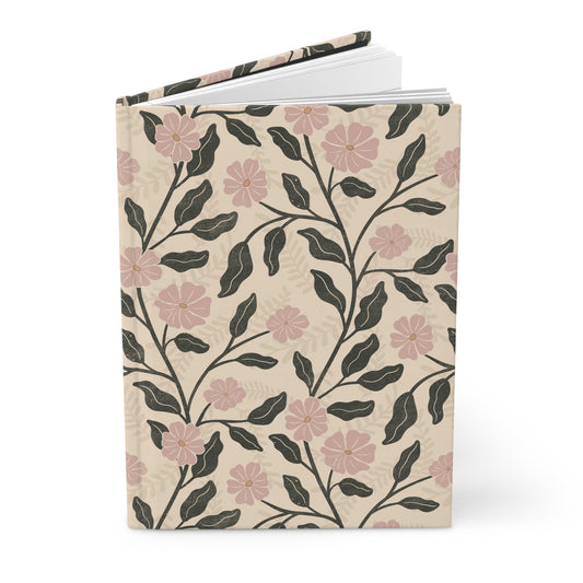 Garden Lane Hardcover Journal with hand - drawn artwork - Flourish Moon Studio