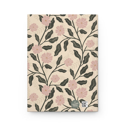 Garden Lane Hardcover Journal with hand - drawn artwork - Flourish Moon Studio