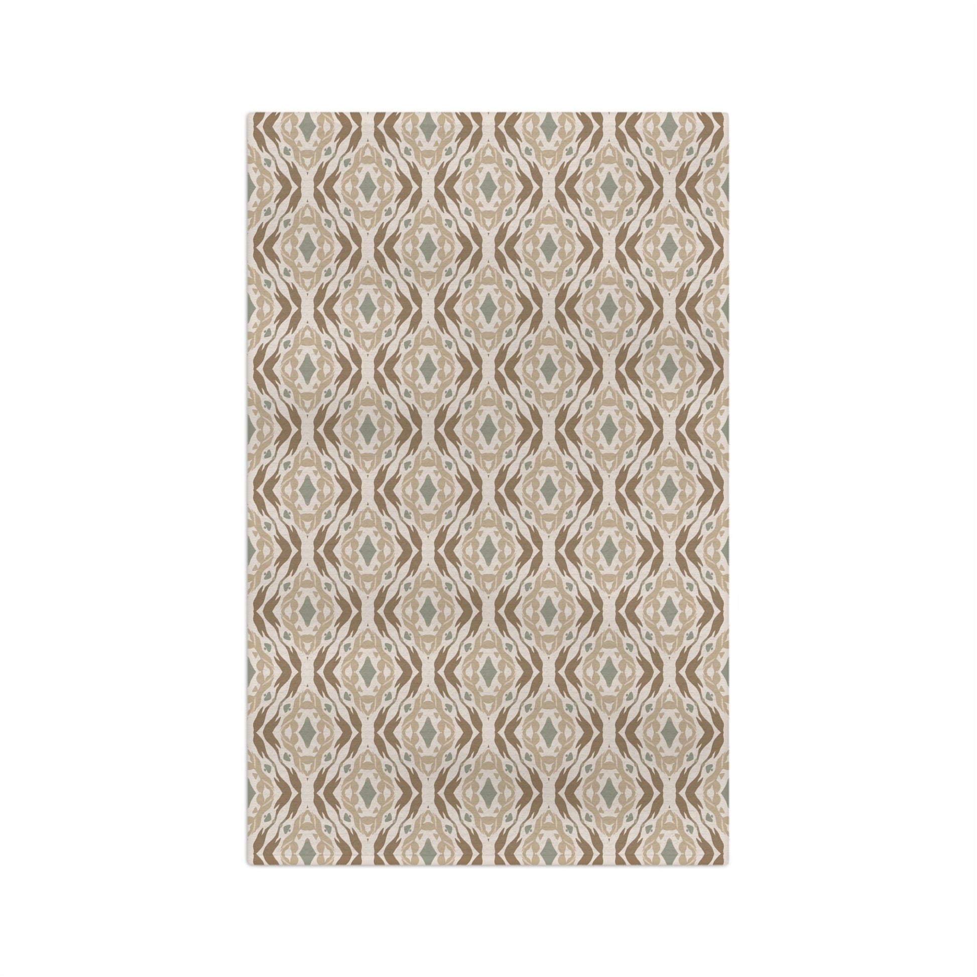 Garden Weave Microfiber Waffle Kitchen Towel with hand - drawn artwork - Flourish Moon Studio