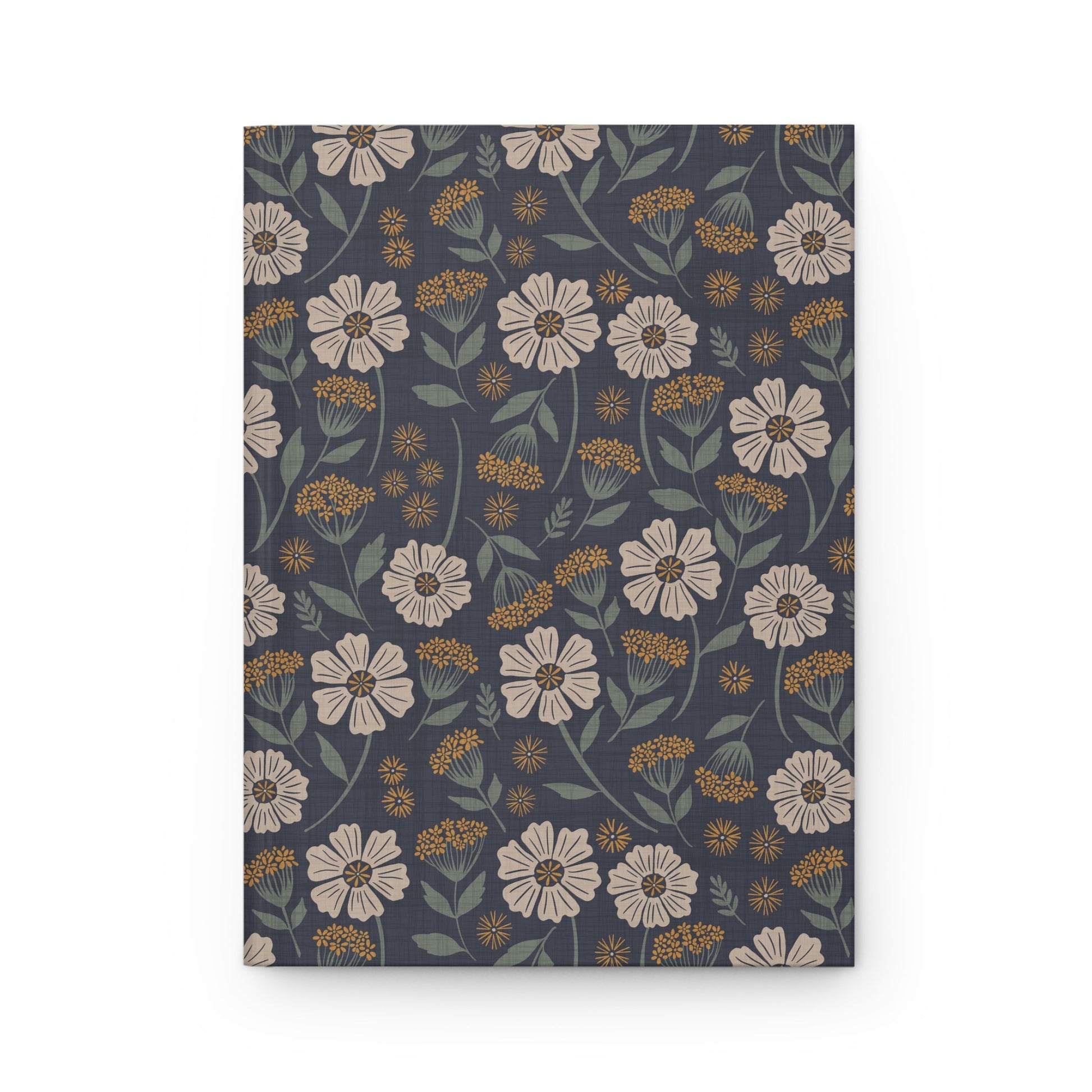 Garden Whispers Floral Hardcover Journal with hand - drawn artwork - Flourish Moon Studio
