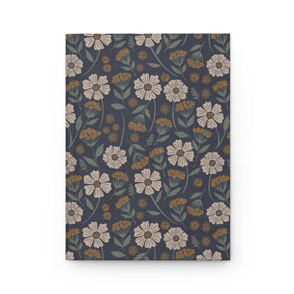Garden Whispers Floral Hardcover Journal with hand - drawn artwork - Flourish Moon Studio