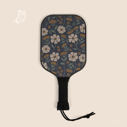 Garden Whispers Floral Pickleball Paddles Set with hand drawn artwork - Flourish Moon Studio