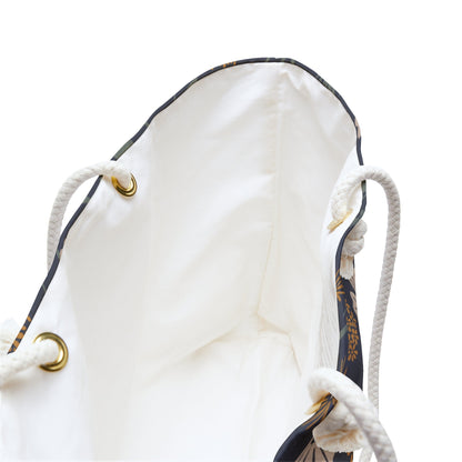 Garden Whispers Floral Weekender Bag with hand - drawn artwork - Flourish Moon Studio