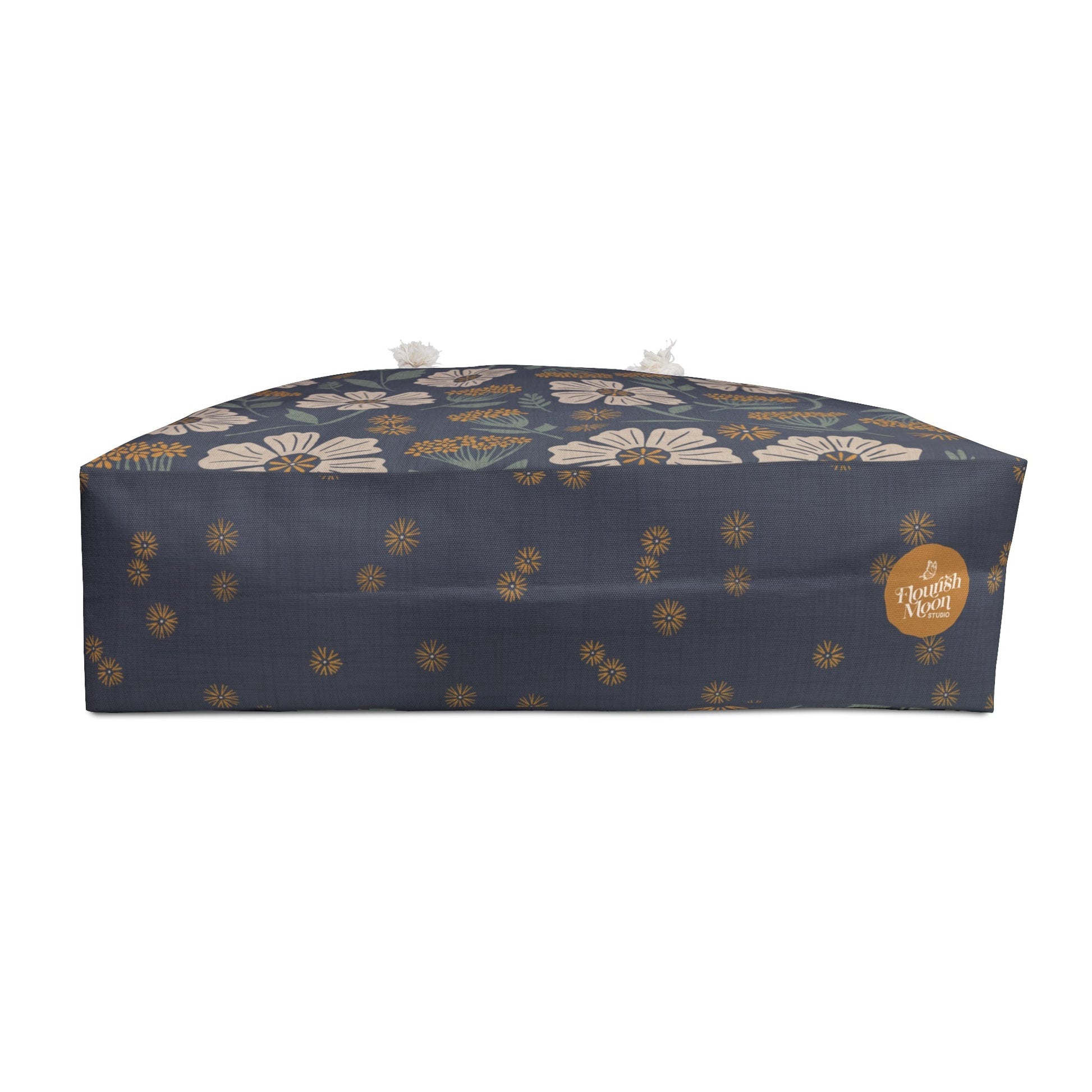 Garden Whispers Floral Weekender Bag with hand - drawn artwork - Flourish Moon Studio