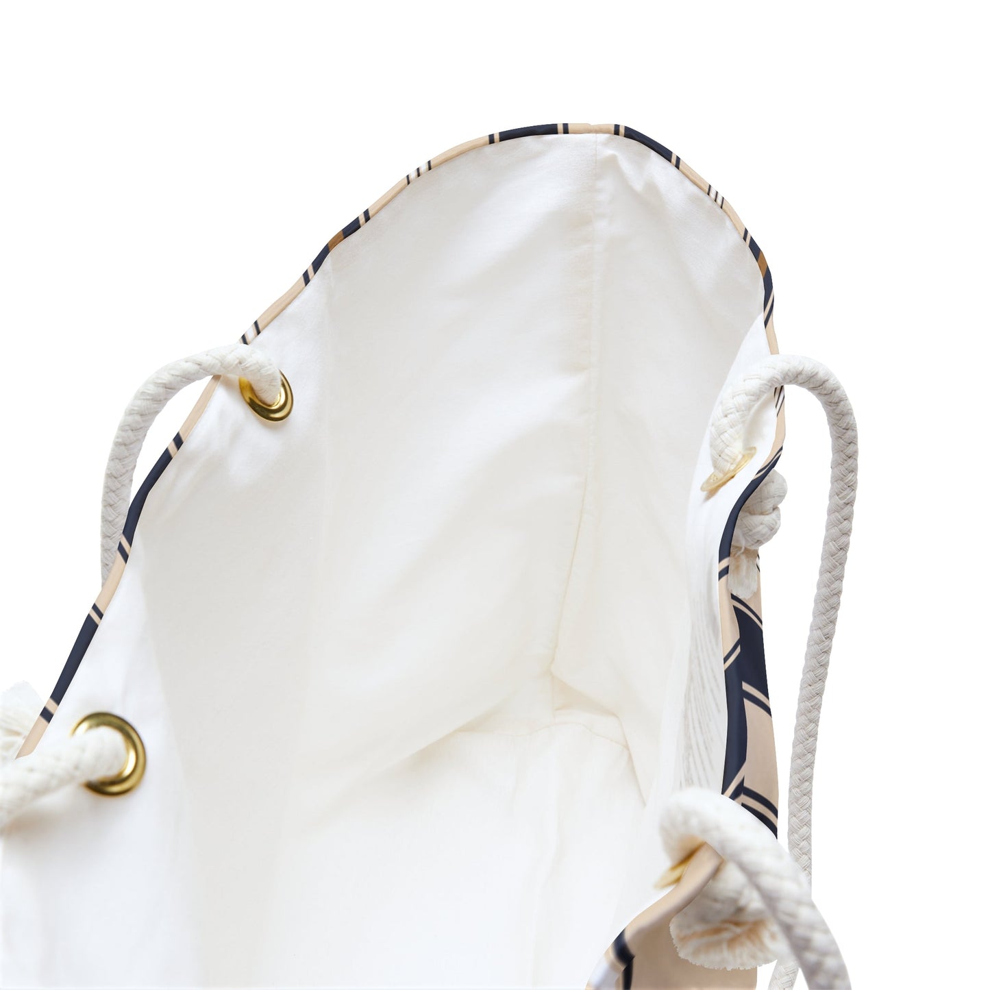 Harbor Lines Weekender Bag with hand - drawn artwork - Flourish Moon Studio