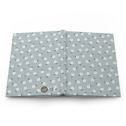 Heirloom Petites Blue Hardcover Journal with hand drawn artwork - Flourish Moon Studio