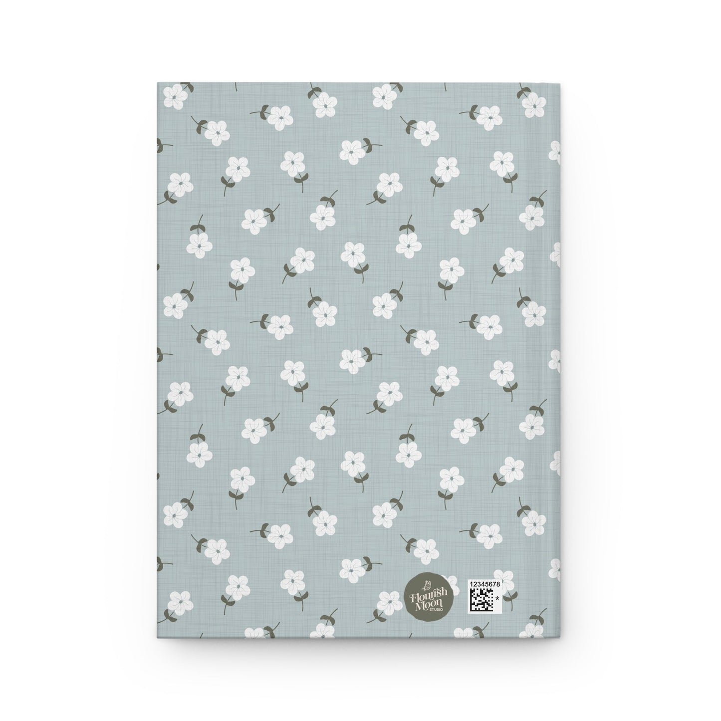 Heirloom Petites Blue Hardcover Journal with hand drawn artwork - Flourish Moon Studio