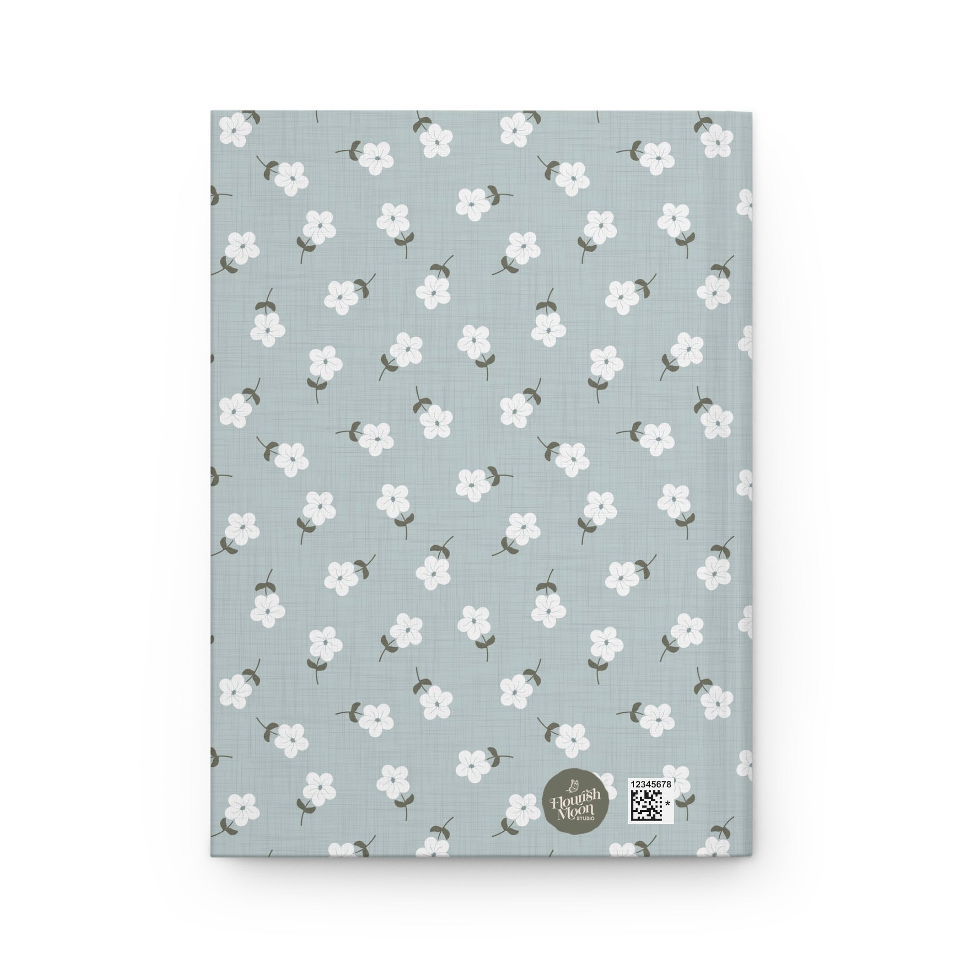 Heirloom Petites Blue Hardcover Journal with hand drawn artwork - Flourish Moon Studio