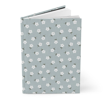 Heirloom Petites Blue Hardcover Journal with hand drawn artwork - Flourish Moon Studio