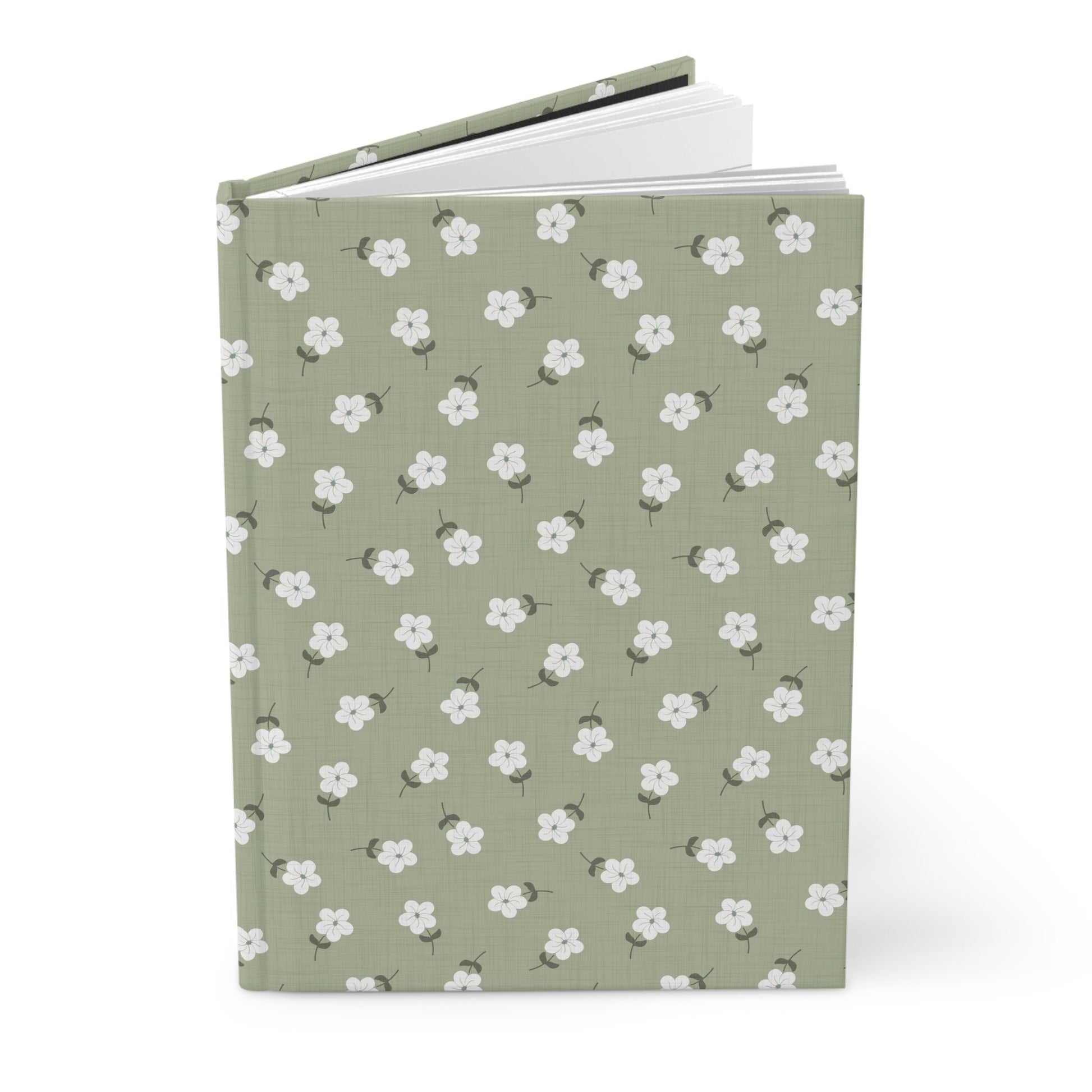 Heirloom Petites Spring Green Hardcover Journal with hand drawn artwork - Flourish Moon Studio