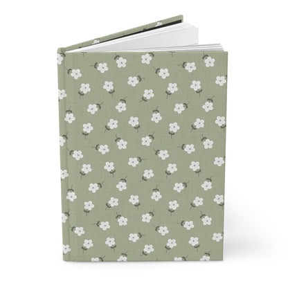 Heirloom Petites Spring Green Hardcover Journal with hand drawn artwork - Flourish Moon Studio