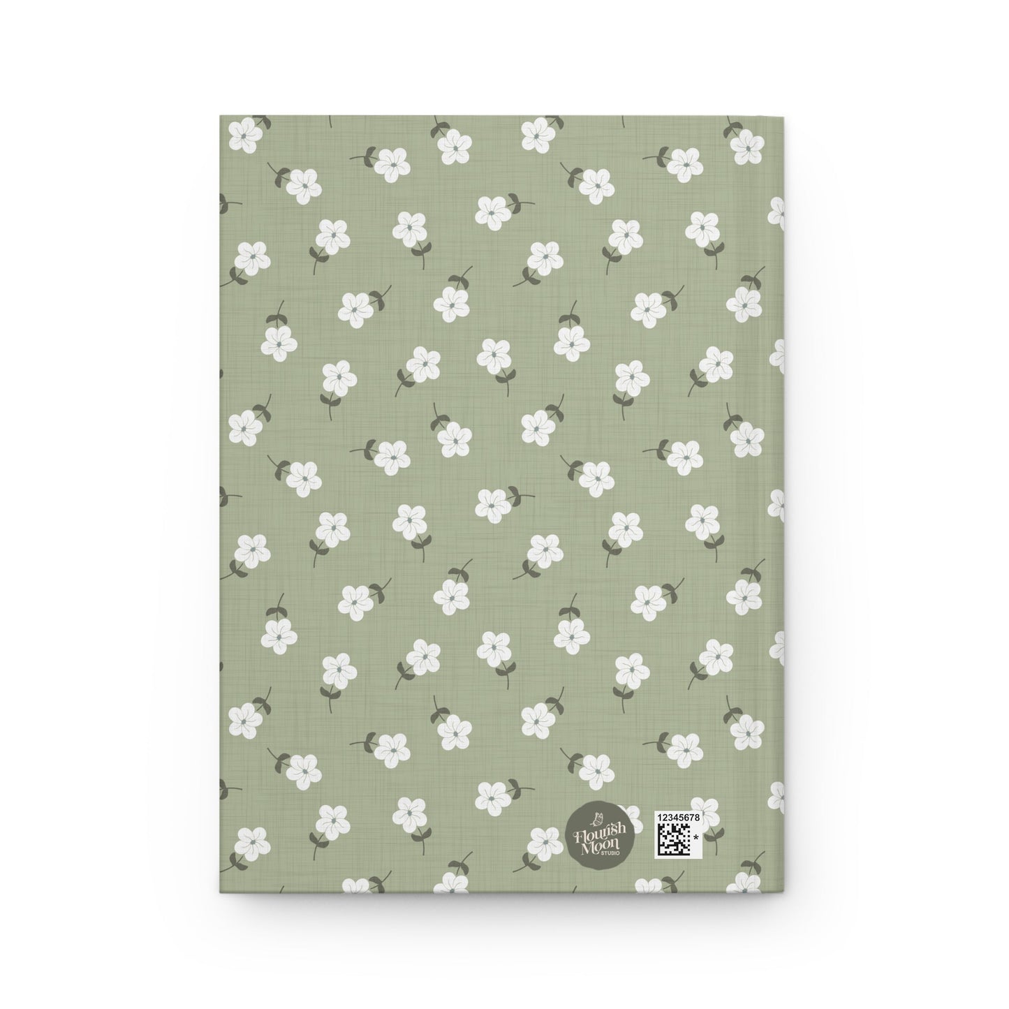 Heirloom Petites Spring Green Hardcover Journal with hand drawn artwork - Flourish Moon Studio