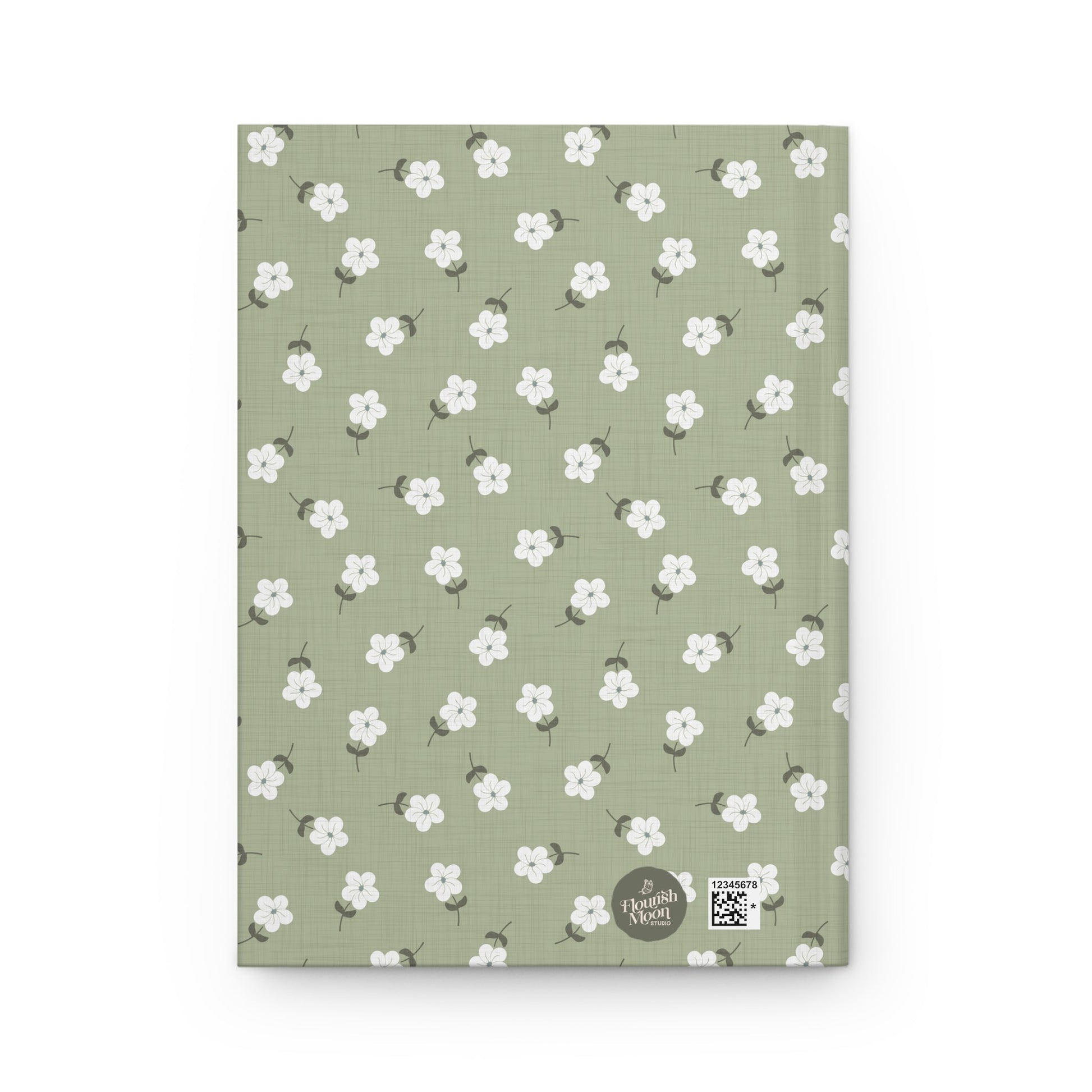 Heirloom Petites Spring Green Hardcover Journal with hand drawn artwork - Flourish Moon Studio