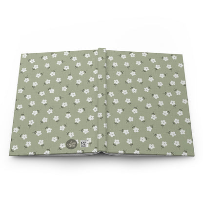 Heirloom Petites Spring Green Hardcover Journal with hand drawn artwork - Flourish Moon Studio