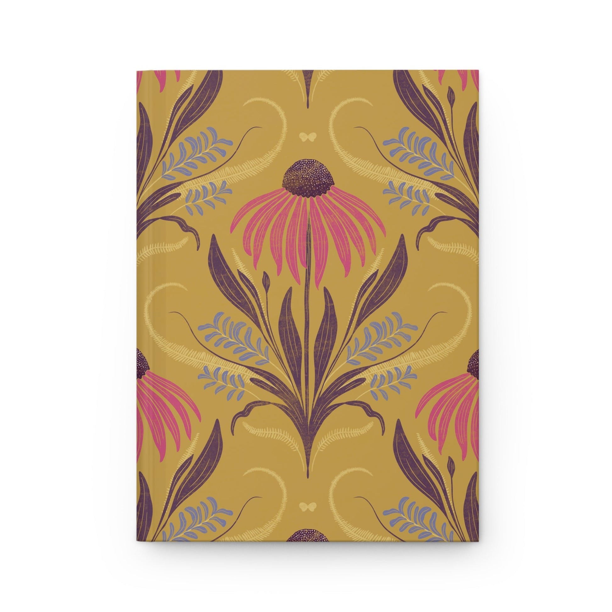 Honeyberry Folk Bloom Hardcover Journal with hand - drawn artwork - Flourish Moon Studio