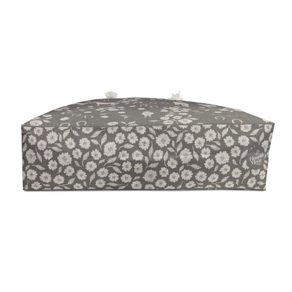 Horse Kisses Path Weekender Bag in Graystone with hand drawn artwork - Flourish Moon Studio