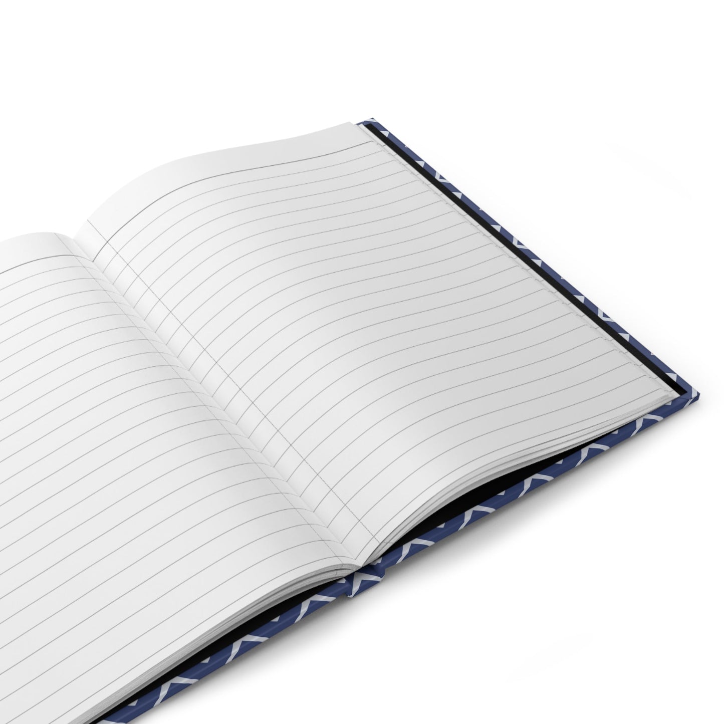 Indigo Love Notes Geometric Hardcover Journal with hand - drawn artwork - Flourish Moon Studio