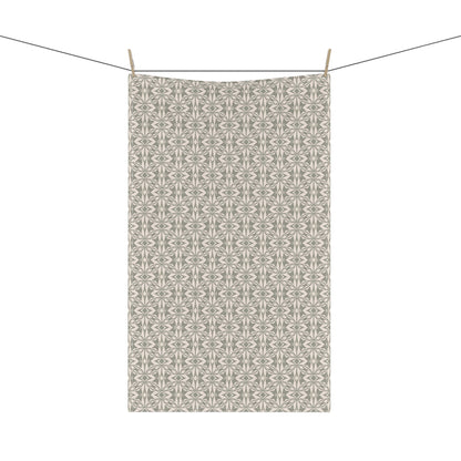 Leaf Whispers Tea Towel with hand - drawn artwork - Flourish Moon Studio
