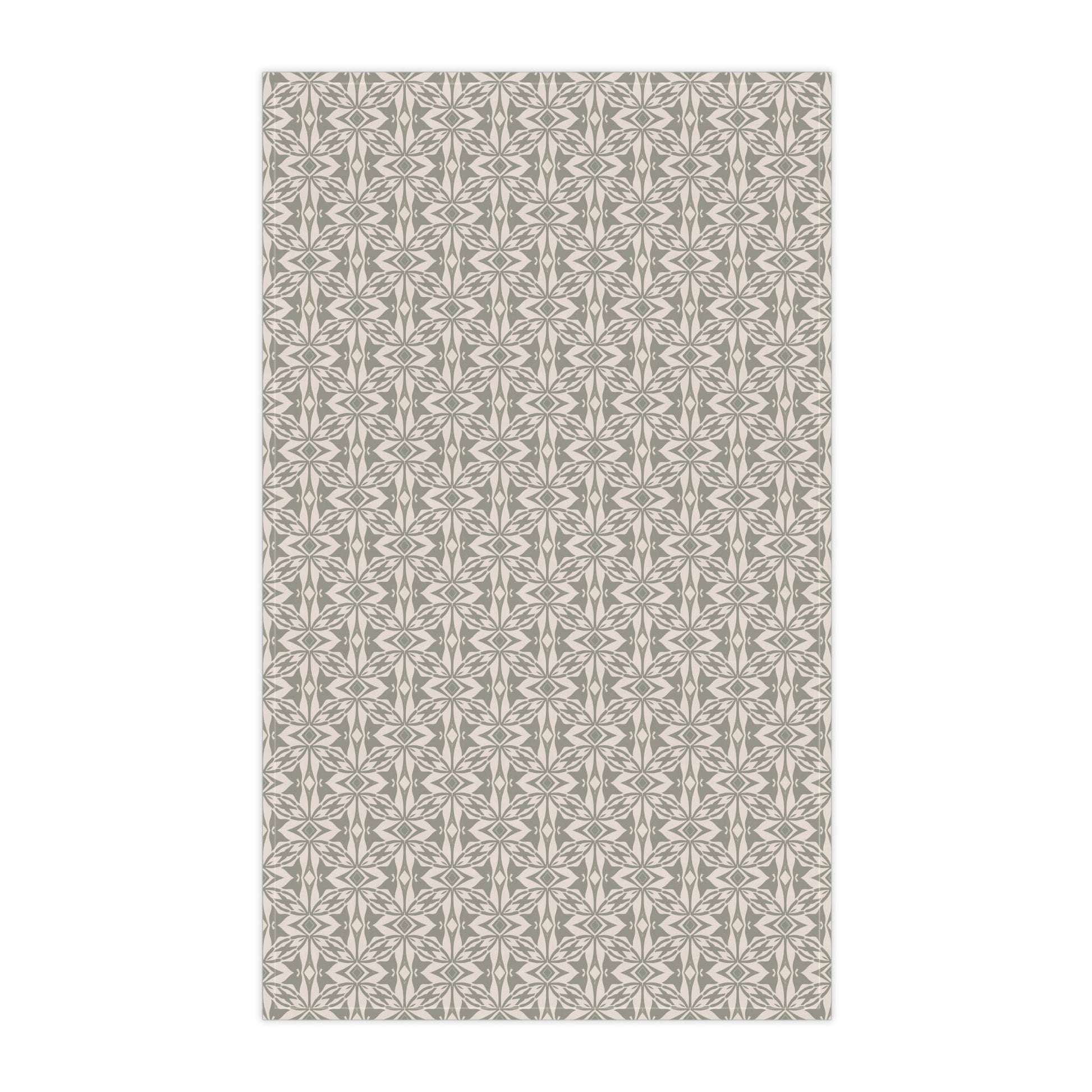 Leaf Whispers Tea Towel with hand - drawn artwork - Flourish Moon Studio