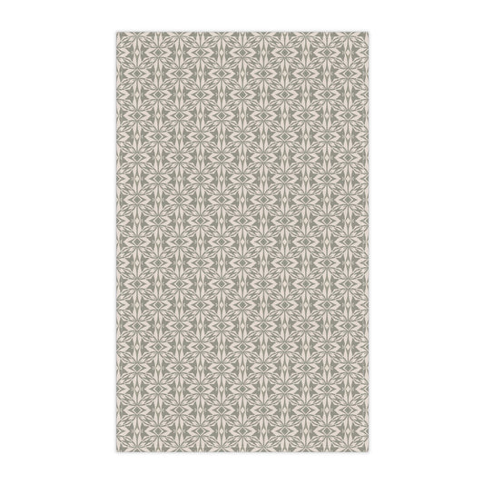 Leaf Whispers Tea Towel with hand - drawn artwork - Flourish Moon Studio