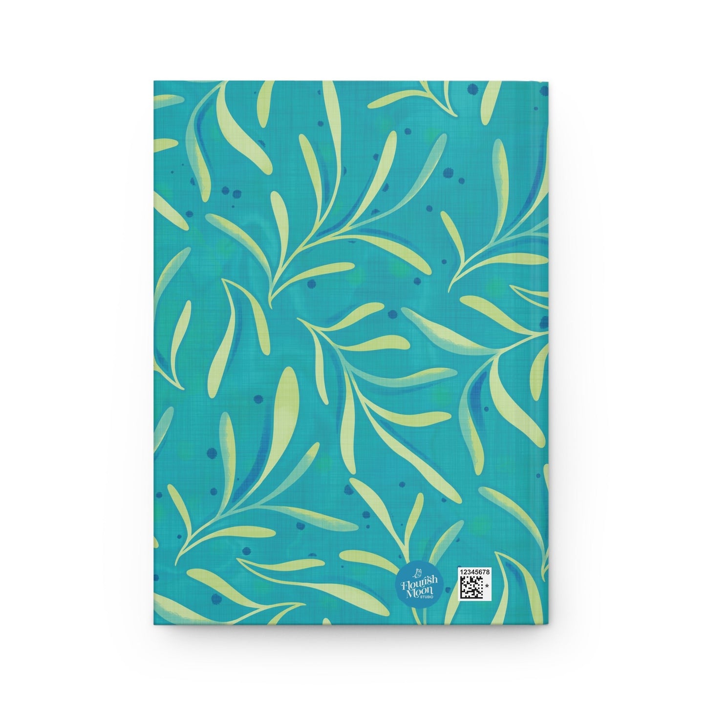 Marine Flourish Hardcover Journal with hand - drawn artwork - Flourish Moon Studio