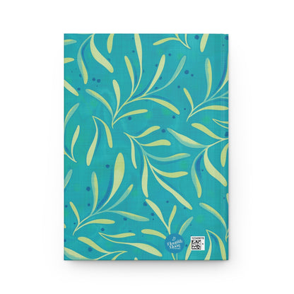 Marine Flourish Hardcover Journal with hand - drawn artwork - Flourish Moon Studio