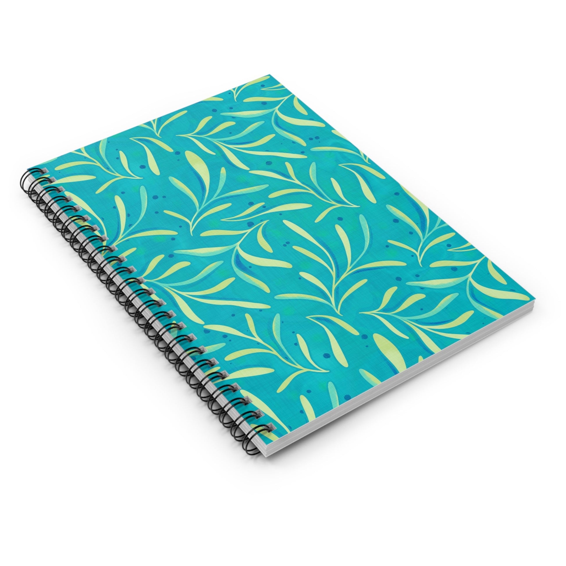 Marine Flourish Ocean Spiral Notebook with hand - drawn artwork - Flourish Moon Studio