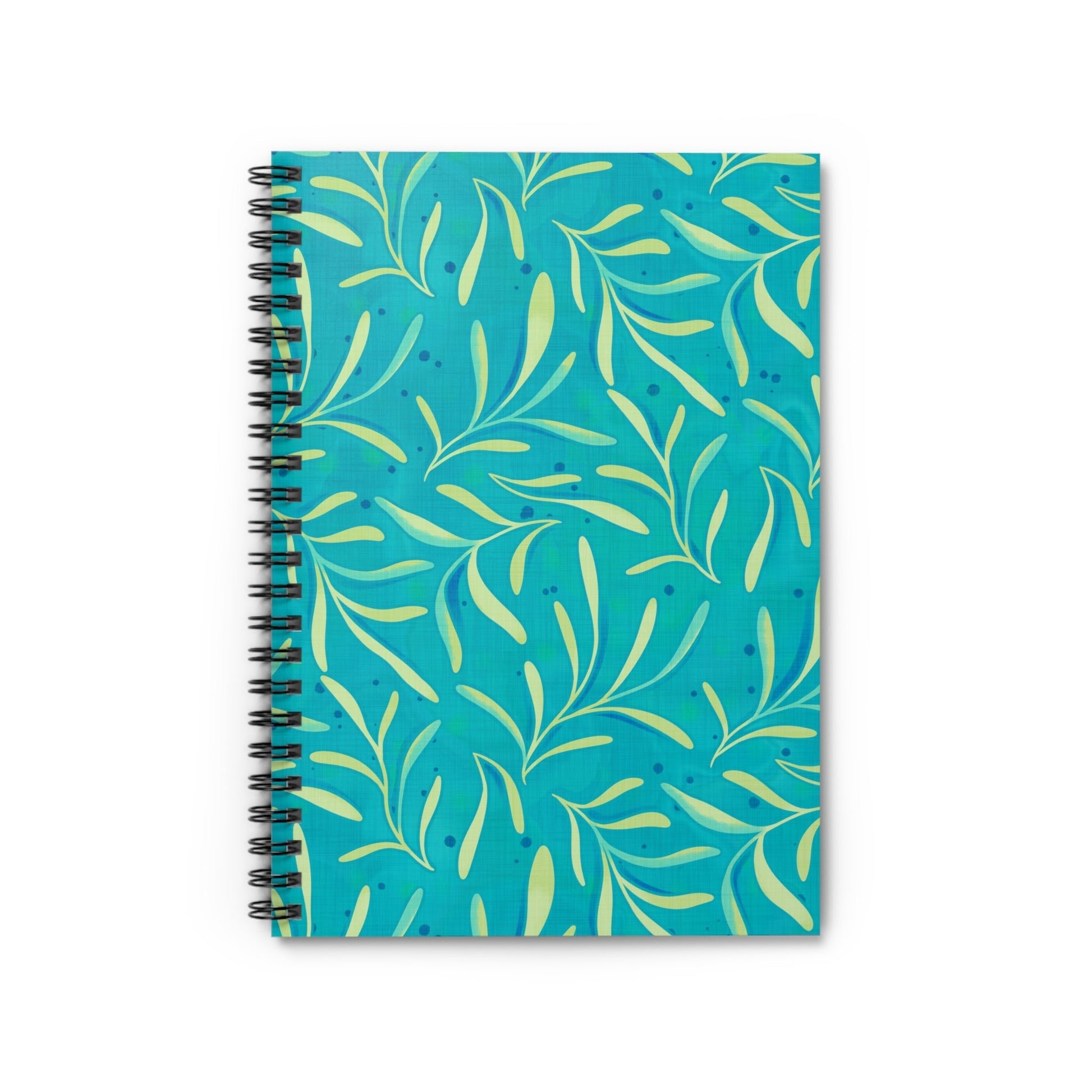 Marine Flourish Ocean Spiral Notebook with hand - drawn artwork - Flourish Moon Studio