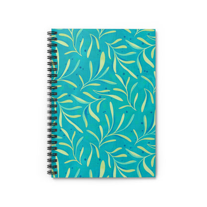 Marine Flourish Ocean Spiral Notebook with hand - drawn artwork - Flourish Moon Studio